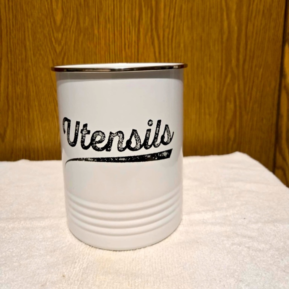 White Utensil Holder